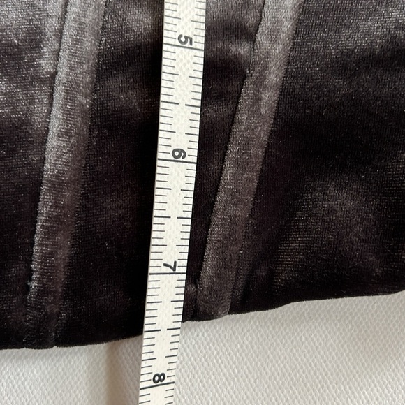Zara Women’s Charcoal Velvet Side Zip Corset Top size Medium - Picture 6 of 7